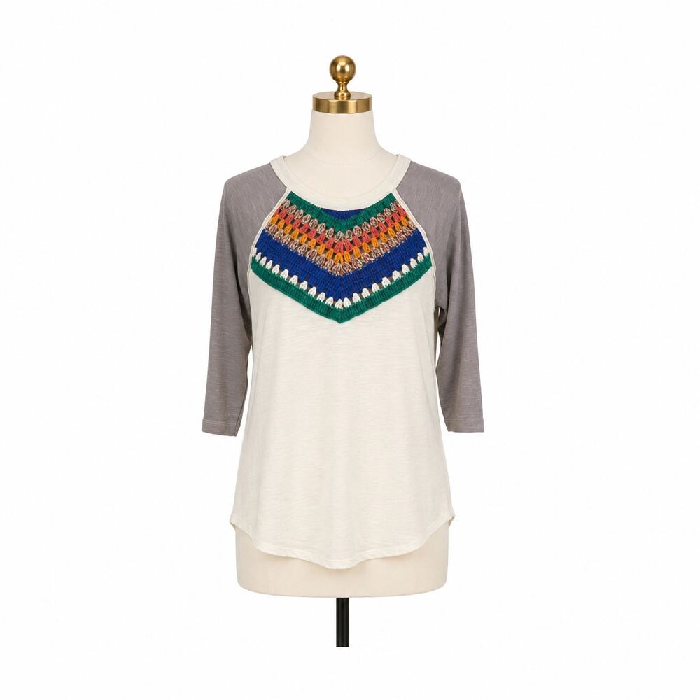 Free People We The Free Spring Bound Crochet Detail Top in size Medium.